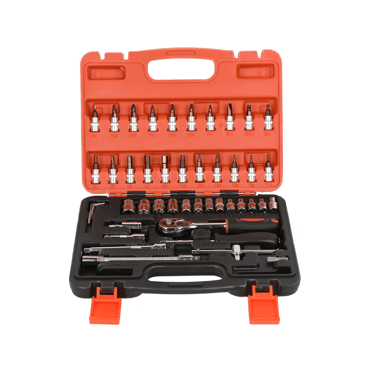 46 عدد 1/4 اینچ دکتر Crv Steel Metric Car Repairing Toolbox Socket Surch tools with ratchet handle